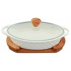 Горшок для запекания Elan gallery Айсберг 540043, 0.9 л, 29х17х12 см