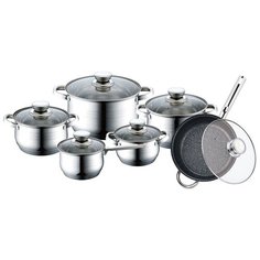 Набор посуды Bekker De Luxe BK-1755 12 пр. серебристый