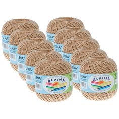 Пряжа Alpina Lena, 100 % хлопок, 50 г, 280 м, 10 шт., №70 бежевый