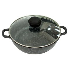 Сотейник Bekker Schwarzmarbel BK-3820, 24 см, с крышкой