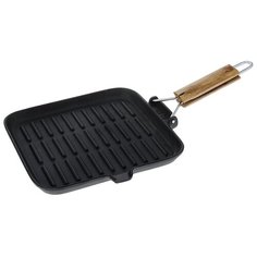 Сковорода-гриль Myron Cook Tradition MC7275, 27.5x25 см, съемная ручка, черный