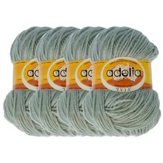 Пряжа Adelia Ivia, 100 % акрил, 62 г, 150 м, 4 шт., №111 мятный