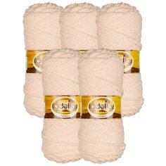 Пряжа Adelia Mimi, 100 % полиэстер, 100 г, 80 м, 5 шт., №07 св.бежевый