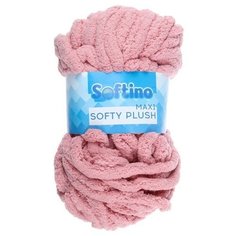 Пряжа Softino Softy plush maxi однотонный, 100 % полиэстер, 250 г, 22 м, пыльная роза