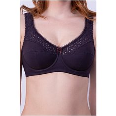 Бюстгальтер Lauma Cotton Classic, размер 80F, черная смородина