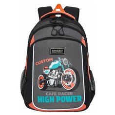 Grizzly Рюкзак (RB-152-3), черный/оранжевый