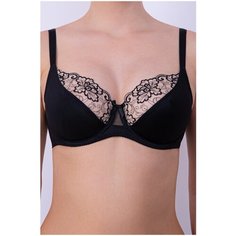 Бюстгальтер MILAVITSA, размер 90B, черный с нюдом