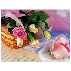 Рыжий кот Картина по номерам "Нежный букет и сладости" 22х30 см (HS269)