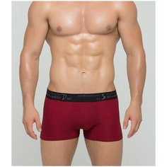 Salvador Dali Трусы боксеры с ромбовидным узором, размер XXXL, бордовый