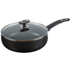 Сотейник Калитва Black stone 3862435, 24 см, с крышкой, черный