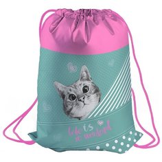 Berlingo Мешок для обуви Curious Cat (MS09245) розовый/голубой
