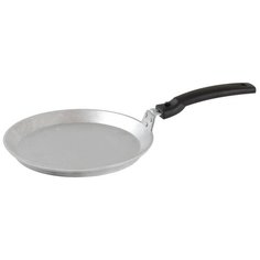 Сковорода блинная Kukmara сб220, 22 см, съемная ручка, серебристый