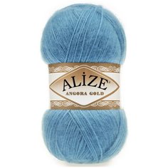 Пряжа Alize Angora Gold однотонная, 20 % шерсть, 80 % акрил, 100 г, 550 м, 245 бирюзовый