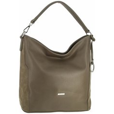 Сумка хобо DAVID JONES, искусственная замша, taupe