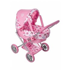 Коляска-трансформер Buggy Boom Infinia (8446) розовый/бантики