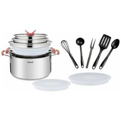 Набор посуды Tefal Opti Space 2100115982 13 пр. серебристый