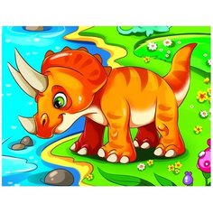 Рыжий кот Картина по номерам "Милый динозавр" 17х22 см (ХК-3596)