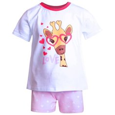 Пижама N.O.A. размер 34, белый/розовый NOA