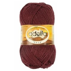 Пряжа Adelia Ivia, 100 % акрил, 62 г, 150 м, 4 шт., №160 красно-коричневый