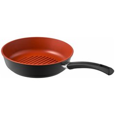 Сковорода-гриль VARI Учимся готовить, 26 см, черный/оранжевый