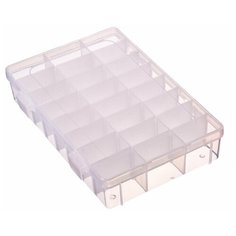 Контейнер для мелочей, 24 отделения, прозрачный, пластик, 19 13 4см Простые решения