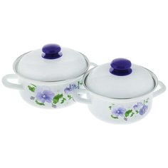 Набор посуды Лысьва 165АП2/4 Анютины глазки Лысьвенские эмали