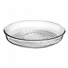 Круглая форма гриль 2,95 литра Borcam 59544 Grill жаропрочная стеклянная форма для СВЧ 32x5 см