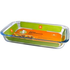 Форма для запекания прямоугольная 34,5 х 20,6 х 5,2 см, 2,2 л, стекло МФК