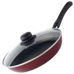 Сковорода Scovo Expert СЭ-027, 22 см, с крышкой, бордовый