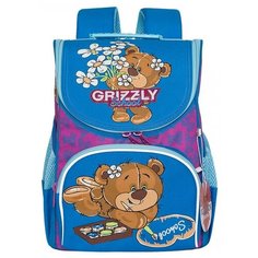 Grizzly Рюкзак школьный с мешком,фиолетовый-лазурный, RAm-084-6/1