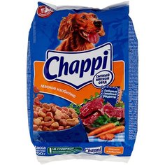 Сухой корм для собак Chappi Мясное изобилие, мясное ассорти, с овощами, с травами 600 г