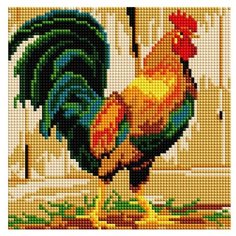 Мозаичная картина на подрамнике "Петя петушок" (арт. 377-ST-S) Белоснежка