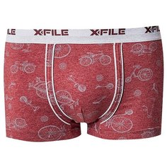 X-File Трусы боксеры CICLO с профилированным гульфиком, размер 6-XXL, bordeaux melange