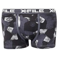 X-File Трусы боксеры Camouflage с профилированным гульфиком, размер 5-XL, piombo