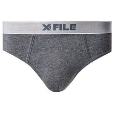X-File Трусы слипы Argento с профилированным гульфиком, размер 4-L, grigio melange