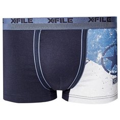 X-File Трусы боксеры Star с профилированным гульфиком, размер 6-XXL, blu