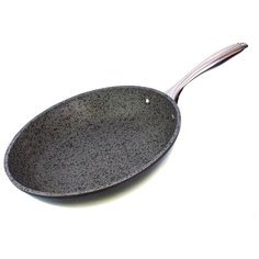 Кованная сковорода PROFFI KITCHEN PKT0157 GREY STONE из алюминия с антипригарным покрытием 28 см