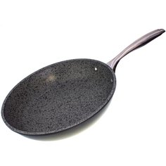 Кованная сковорода PROFFI KITCHEN PKT0156 GREY STONE из алюминия с антипригарным покрытием 26 см