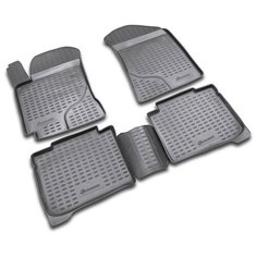 Коврики в салон KIA Cerato 2004-2009, 4 шт. (полиуретан, серые) Element