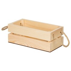Заготовка для декорирования Mr. Carving "Ящик с ручками-веревками", 24х12х7 см, арт. ВД-751