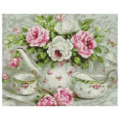 Алмазная вышивка (мозаика) "Натюрморт с пионами", 40x50 см Art Xobby