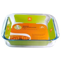 Форма для запекания квадратная 24,5 х 21,9 х 5,1 см, 1,8 л, стекло МФК