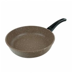 Сковорода литая алюминиевая СОЮЗ ТН, 22 см, CILICOL CERAMIC, шоколадный гранит, ручка несъёмная