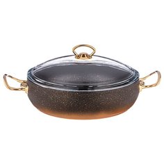 Сотейник Agness Серия Mercury 3,2 л/26х7 см, с антипригарным покрытием Granite, Pfoa Free (953-006)