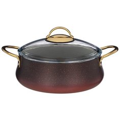 Сотейник Agness Серия Vulcano 2,9 л/24х8 см, с антипригарным покрытием Granite, Pfoa Free (953-028)