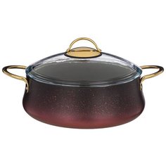 Сотейник Agness Серия Vulcano 3,7 л/26х8,7 см, с антипригарным покрытием Granite, Pfoa Free (953-029)