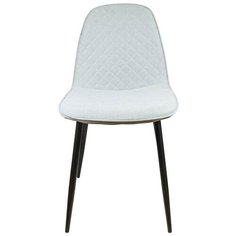 Комплект кухонных стульев (2 шт.), СтолБери, Storm, велюр светло-серый, металлокаркас черный матовый