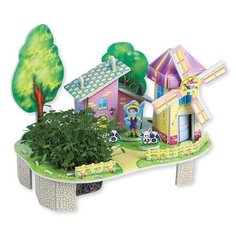 Картонный 3D-пазл "Ветряная мельница" (23 детали) Zilipoo