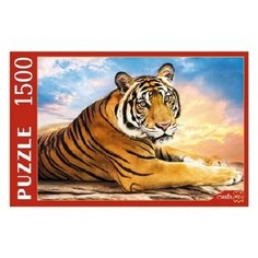 Пазлы "Большой тигр на закате", 1500 элементов Рыжий кот