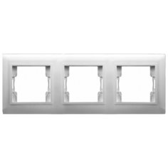 Volsten Violet Горизонтальная трехместная рамка (белый) V01-21-A31-M
